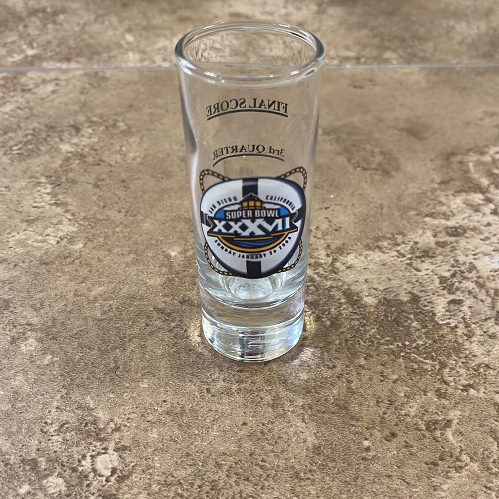 Super Bowl shot glass